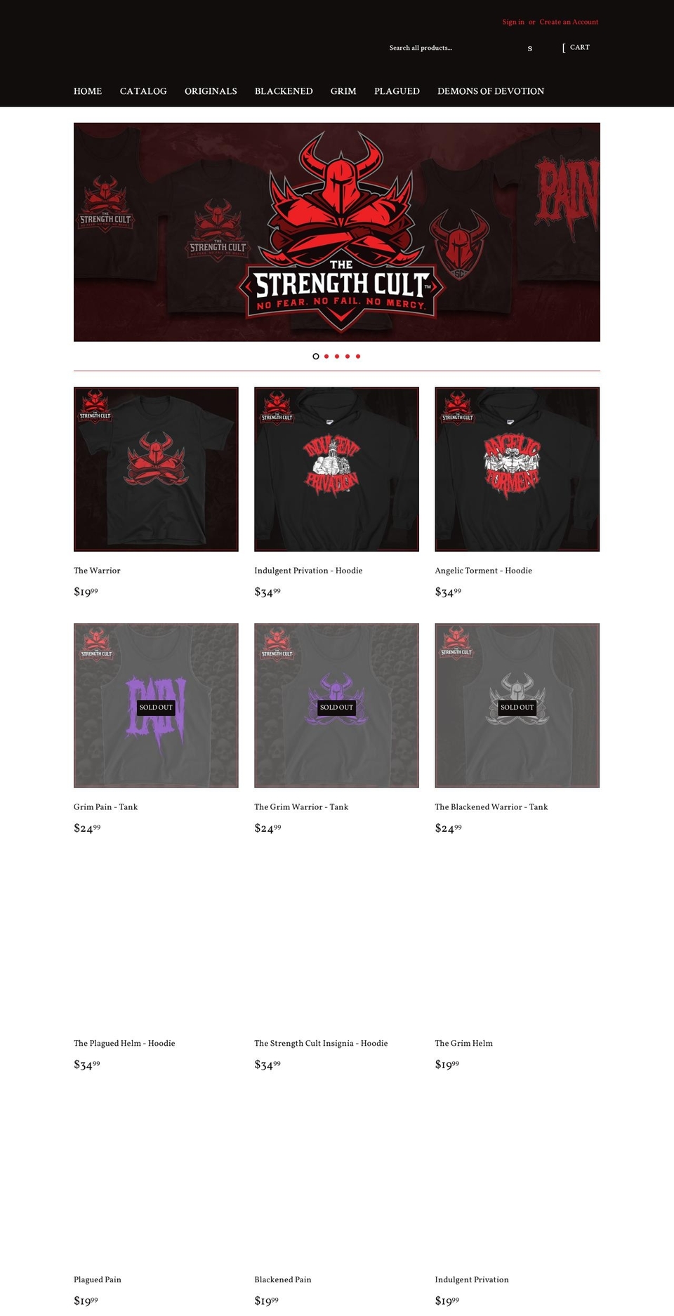 thestrengthcult.com — Shopify storefront screenshot