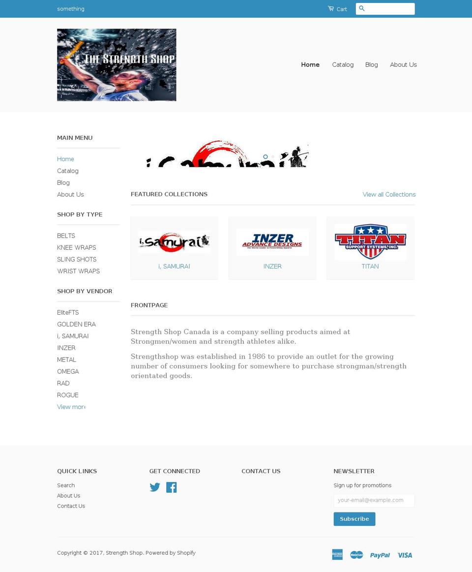 thestrengthshop.com shopify website screenshot