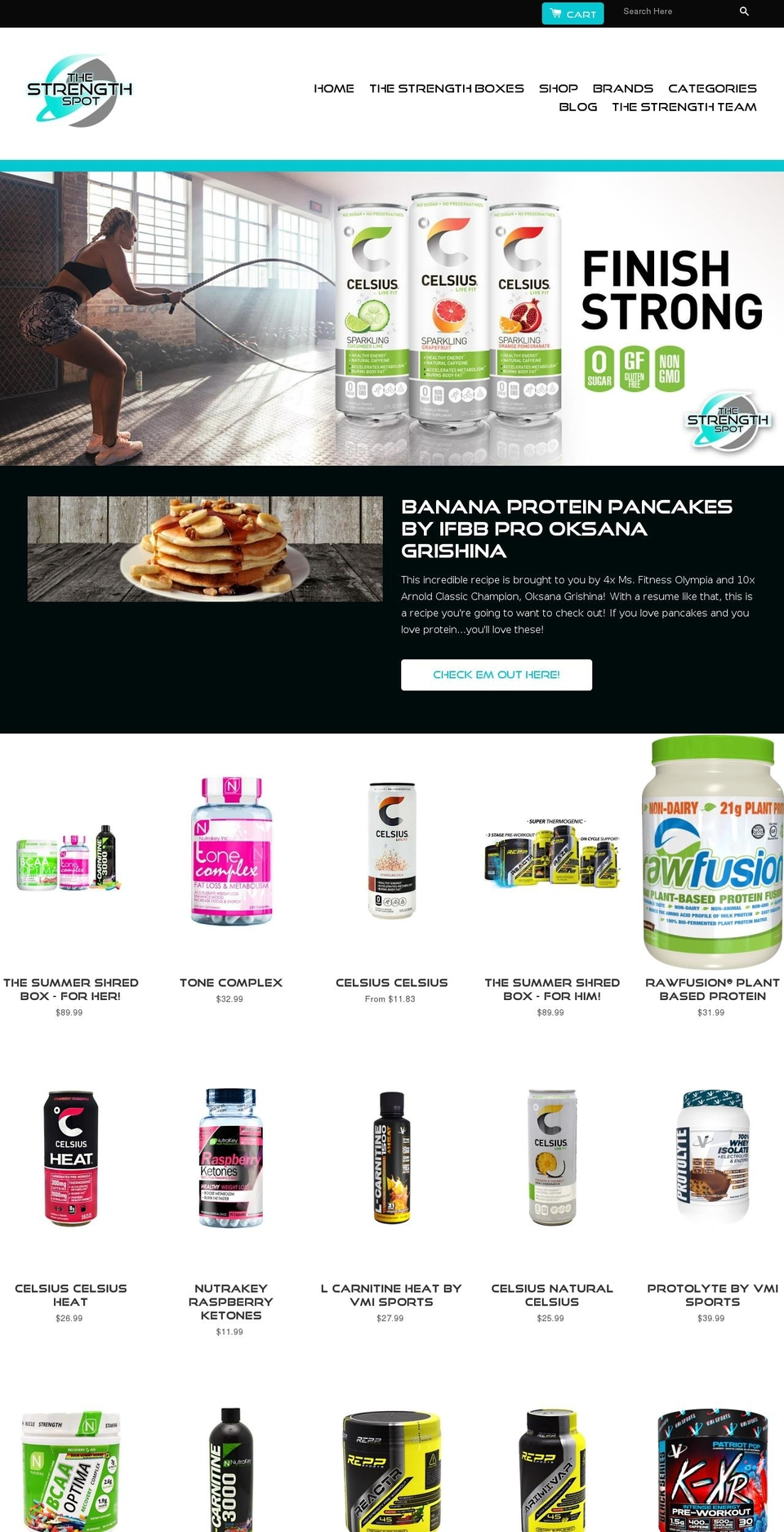 thestrengthspot.com — Shopify storefront screenshot