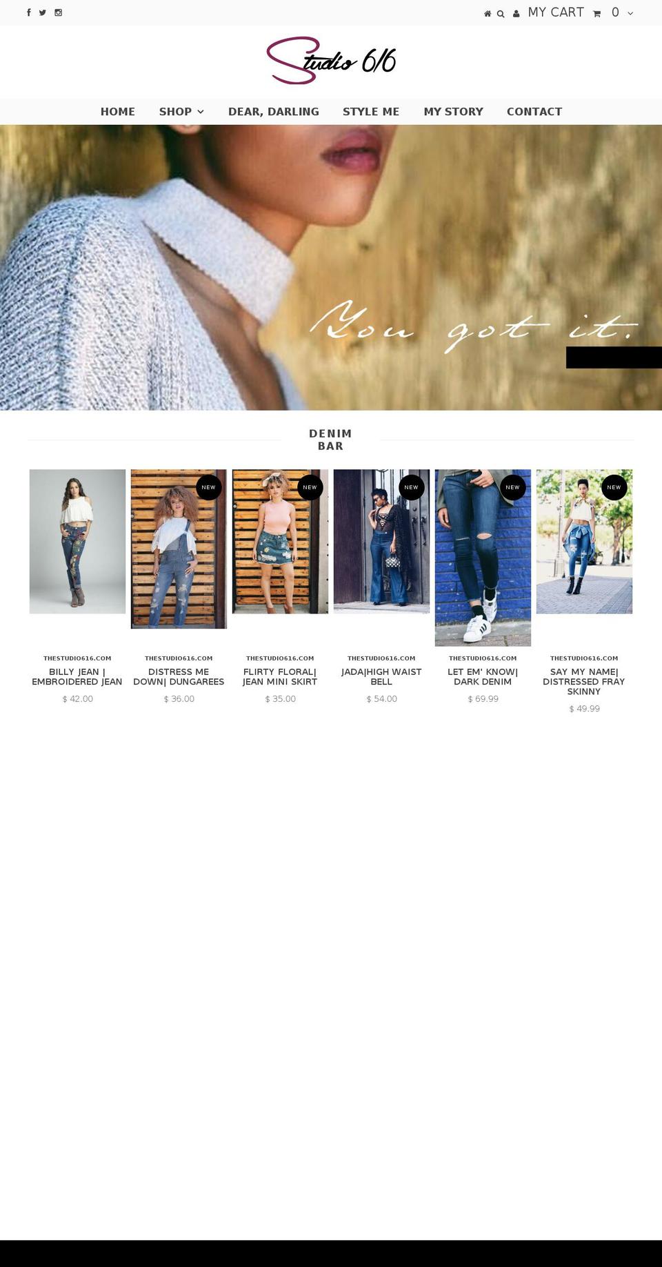 thestudio616.com shopify website screenshot