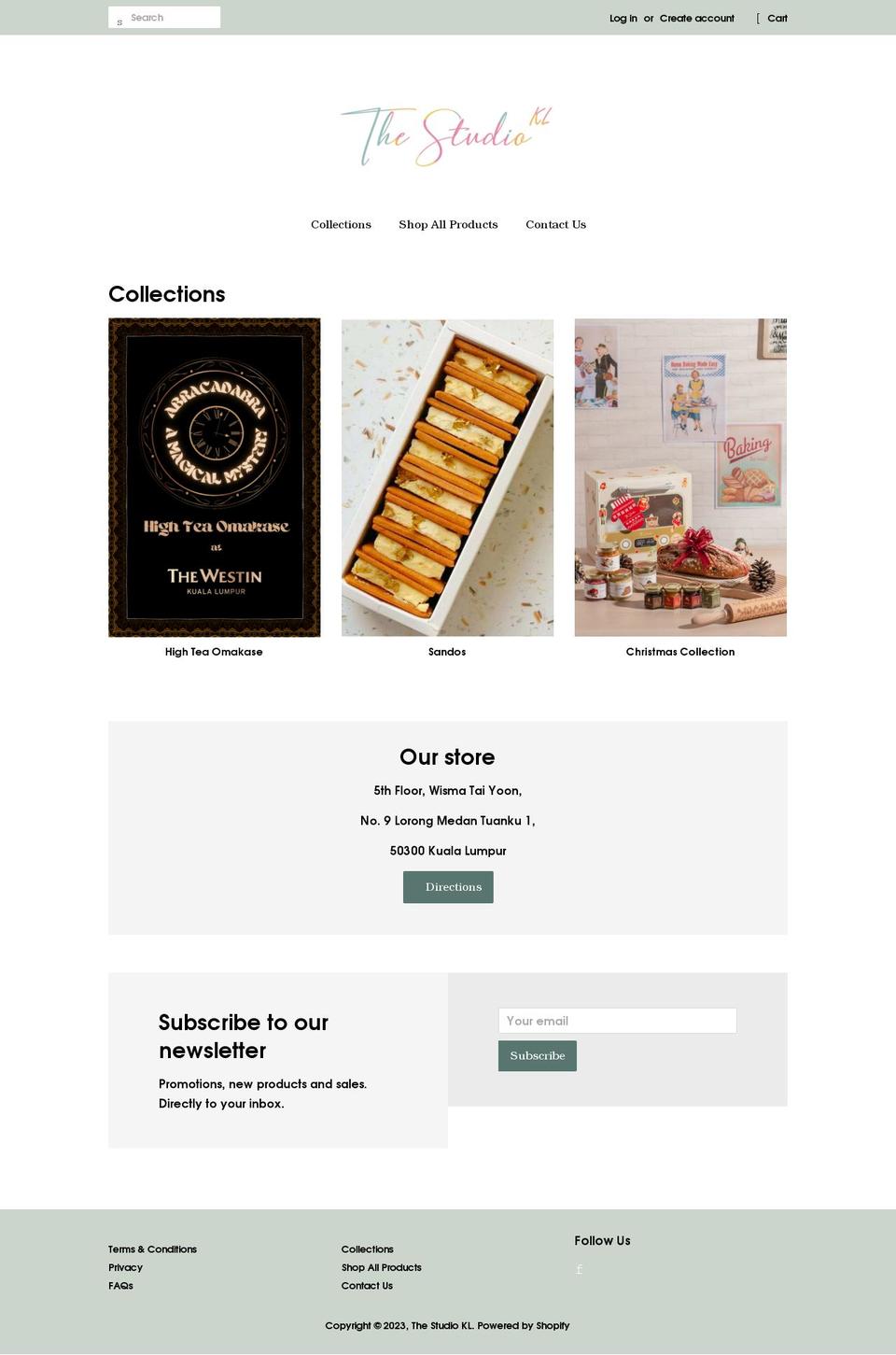 thestudiokl.com shopify website screenshot