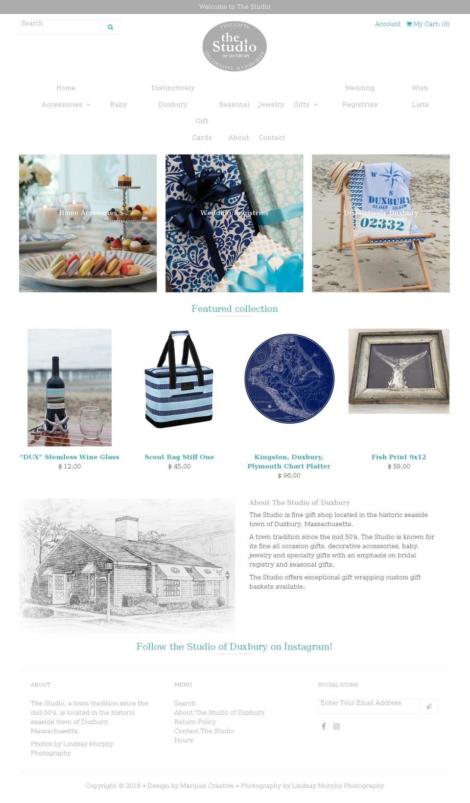 thestudioofduxbury.com shopify website screenshot