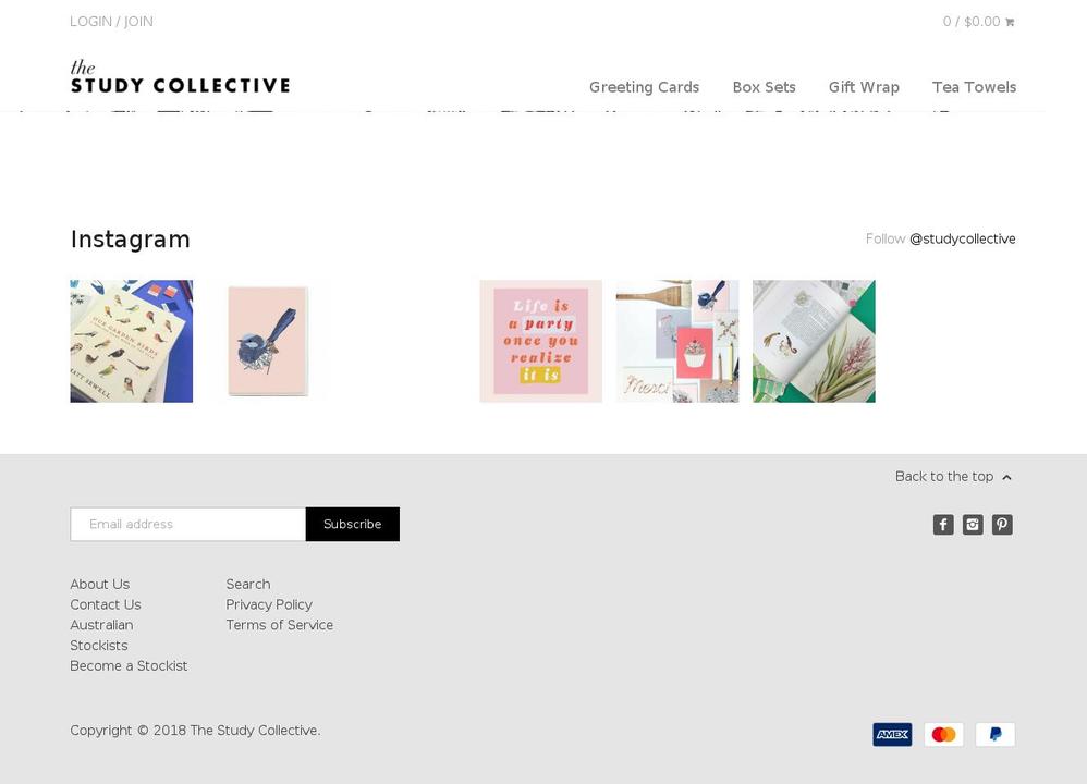 thestudycollective.com — Shopify storefront screenshot