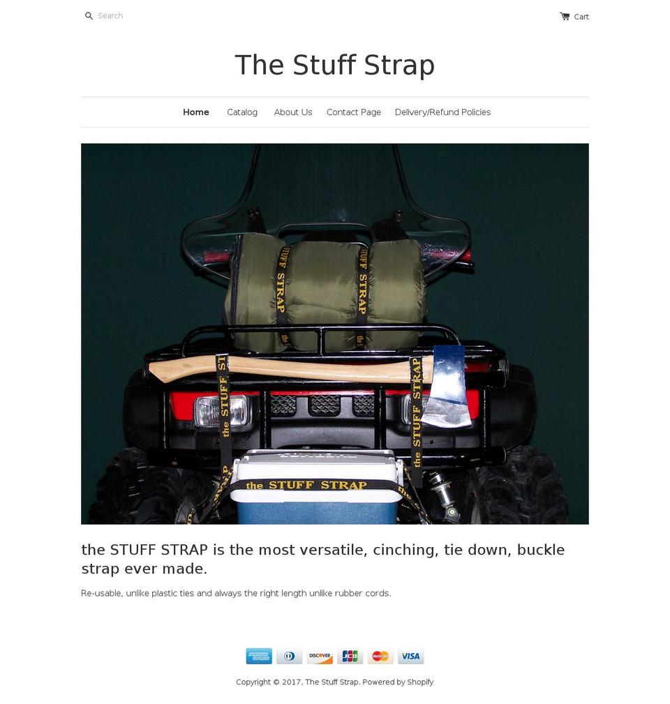 thestuffstrap.com shopify website screenshot