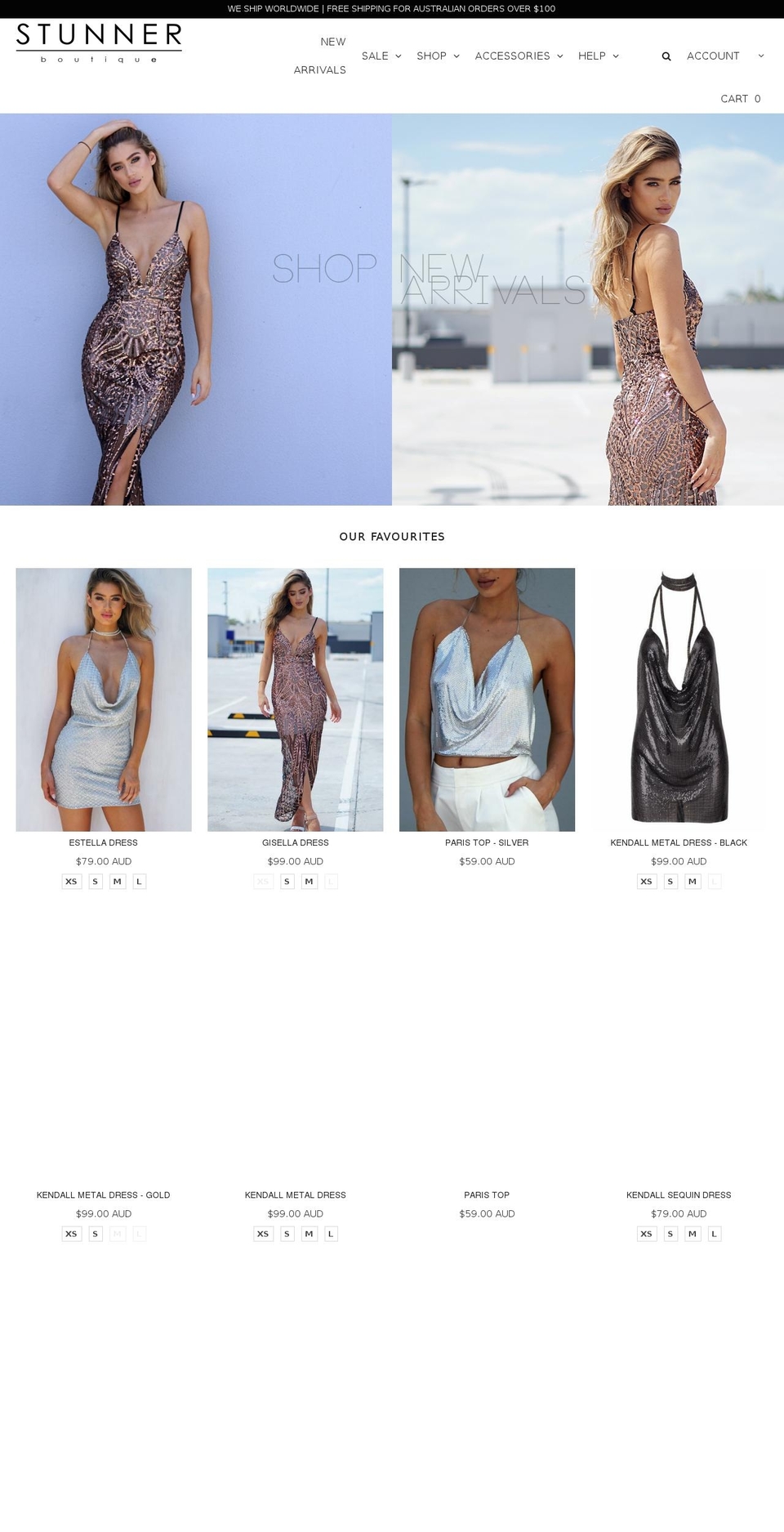 thestunnerboutique.com shopify website screenshot