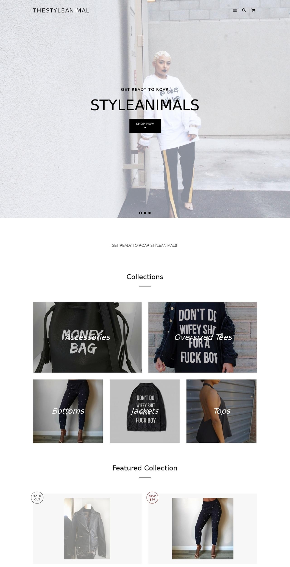 thestyleanimal.co shopify website screenshot