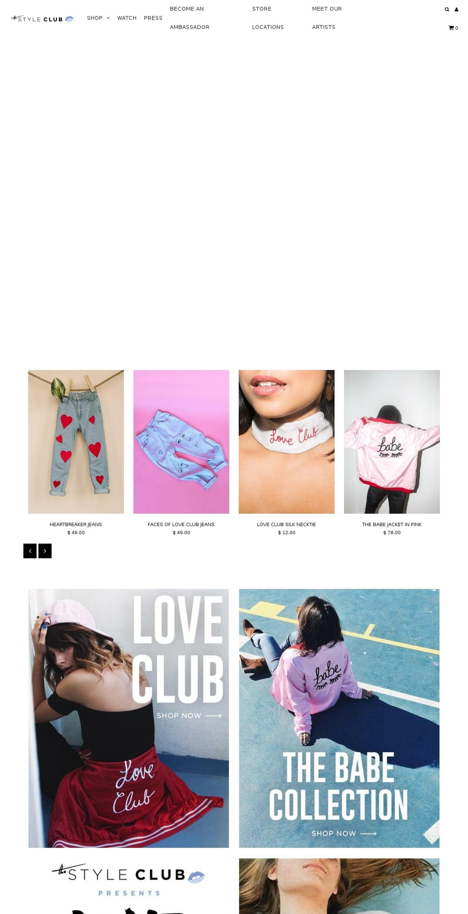 thestyleclub.com shopify website screenshot