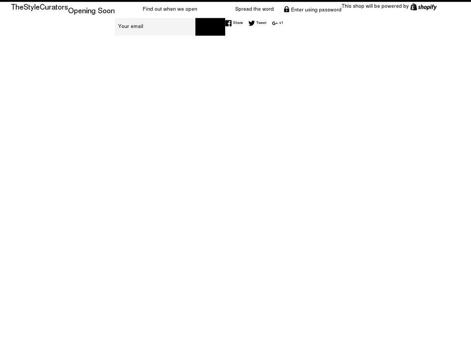 thestylecurators.com shopify website screenshot