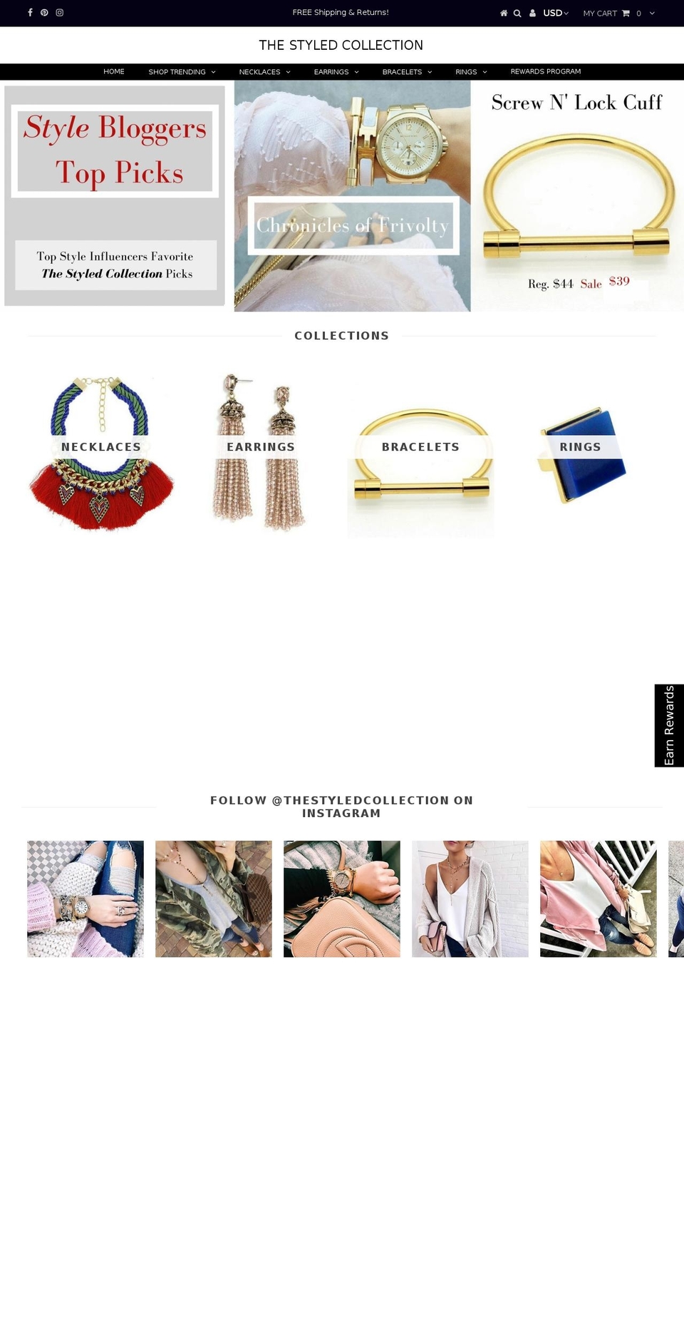 thestyledcollection.com shopify website screenshot