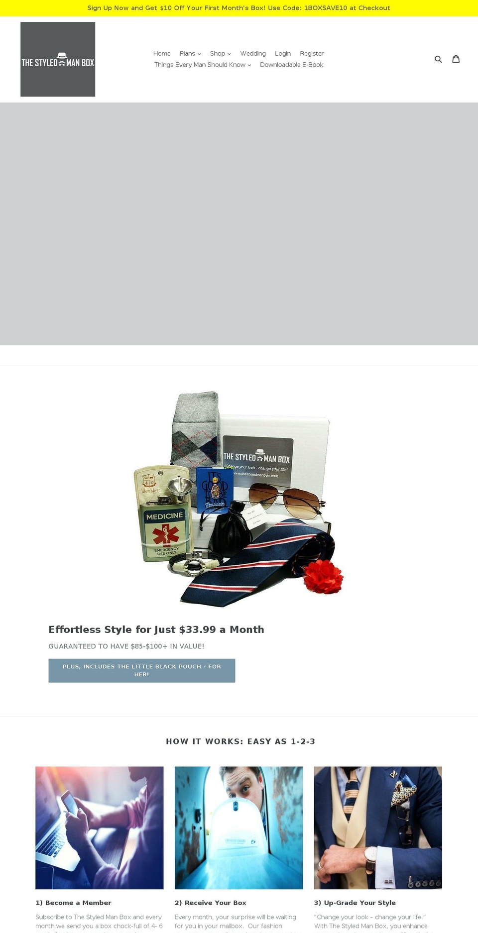 thestyledmanbox.com shopify website screenshot