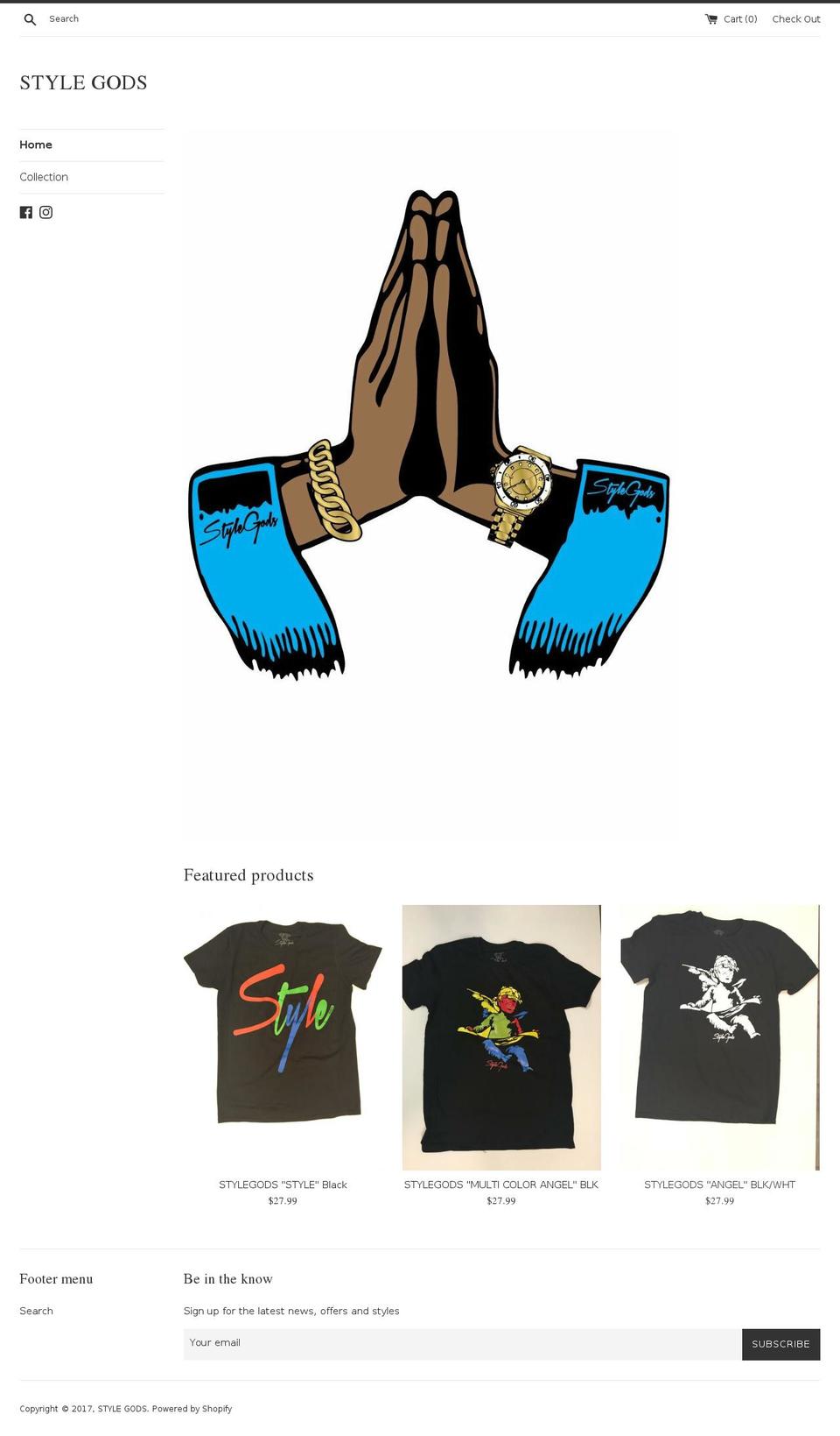 thestylegods.com shopify website screenshot