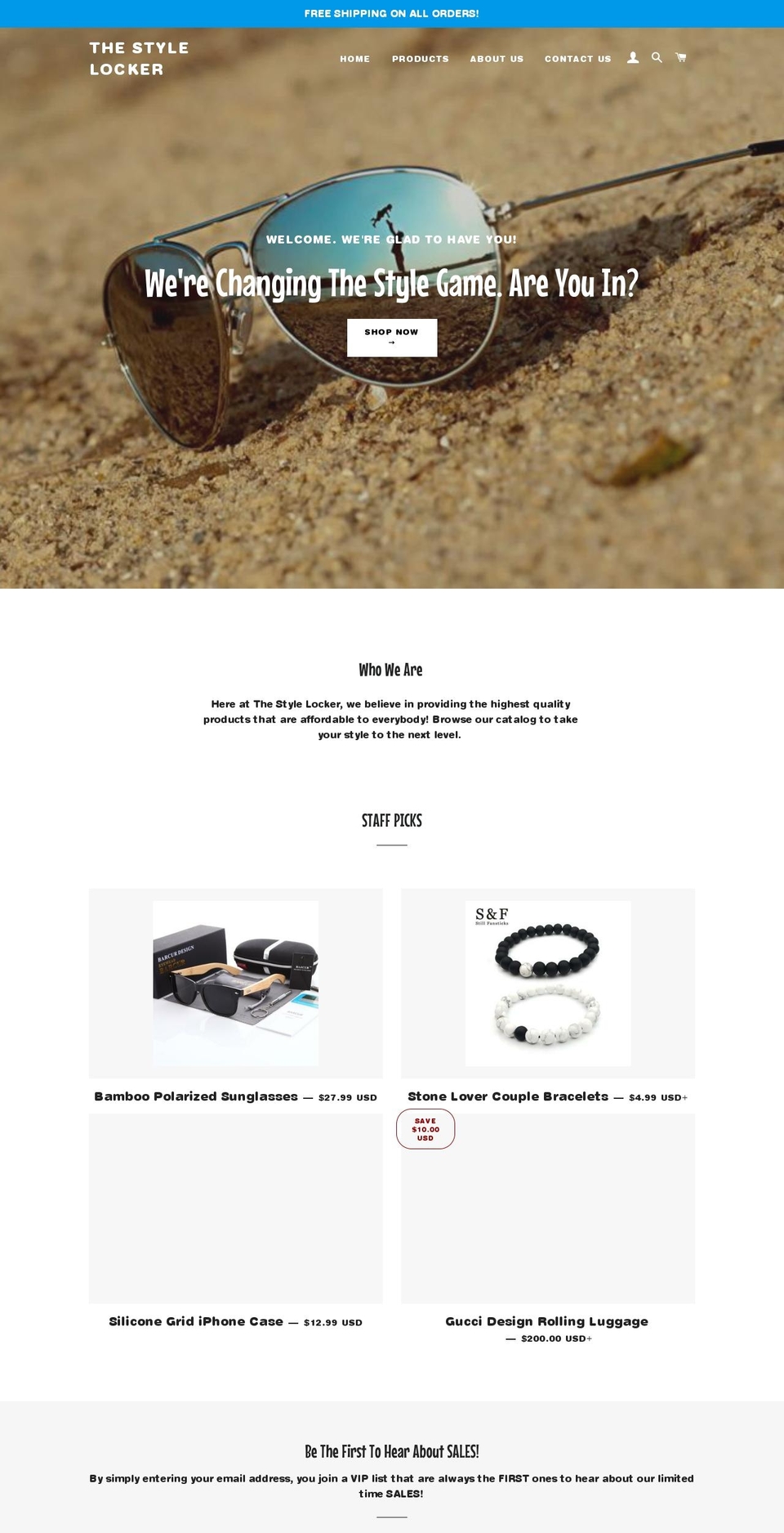 thestylelocker.com — Shopify storefront screenshot