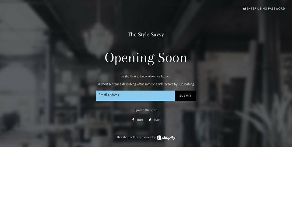 thestylesavvy.com — Shopify storefront screenshot