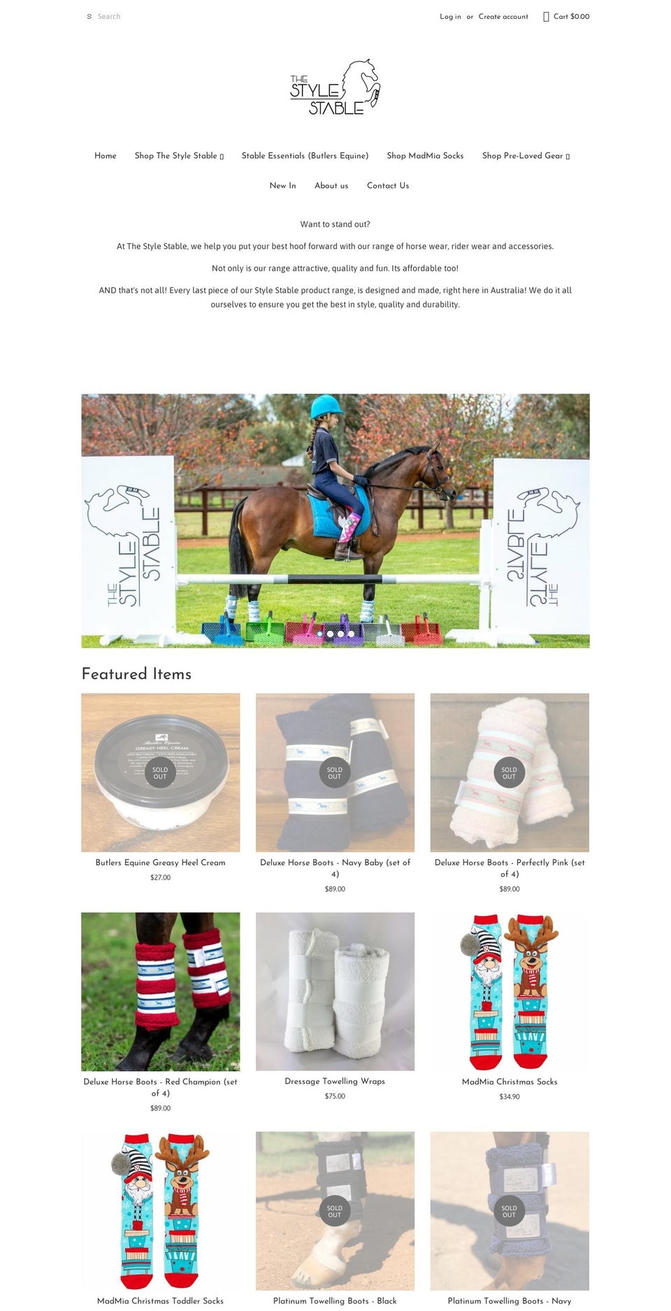 thestylestable.net.au shopify website screenshot