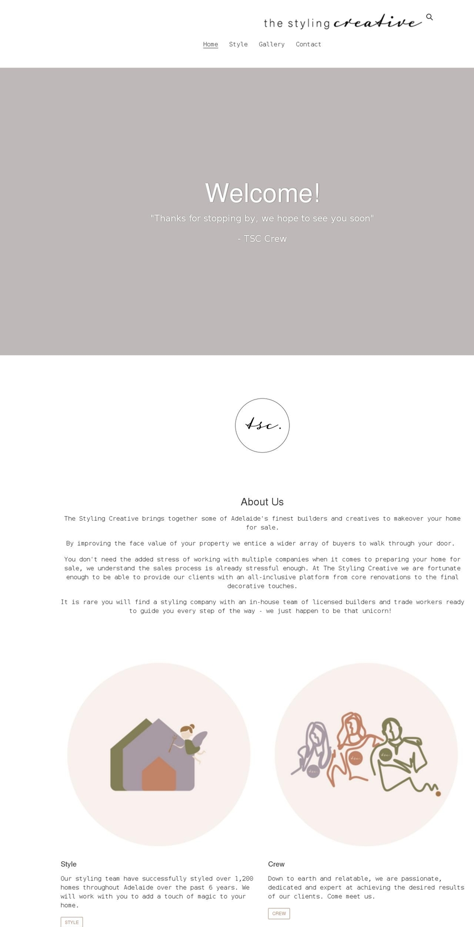 thestylingcreative.com.au shopify website screenshot