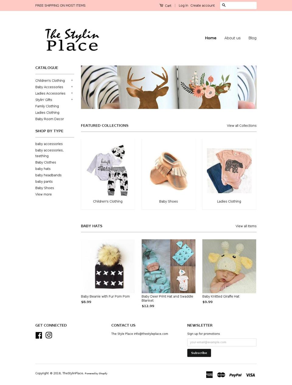 thestylinplace.com shopify website screenshot