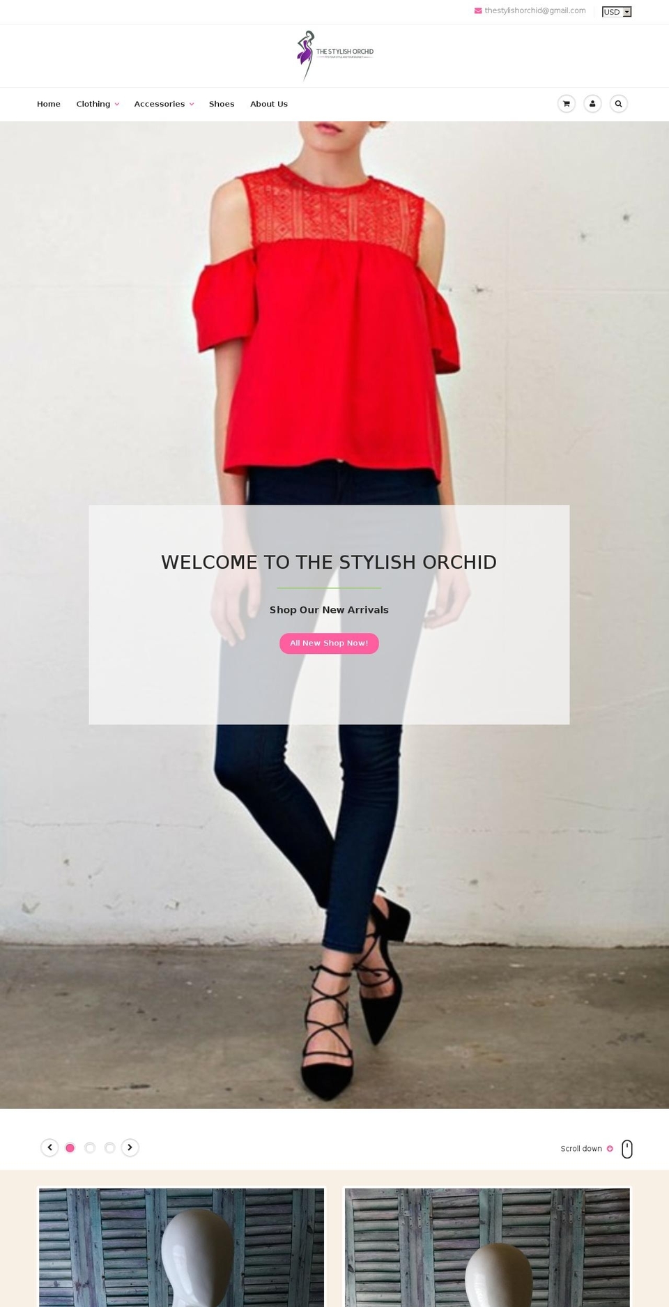 thestylishorchid.com shopify website screenshot