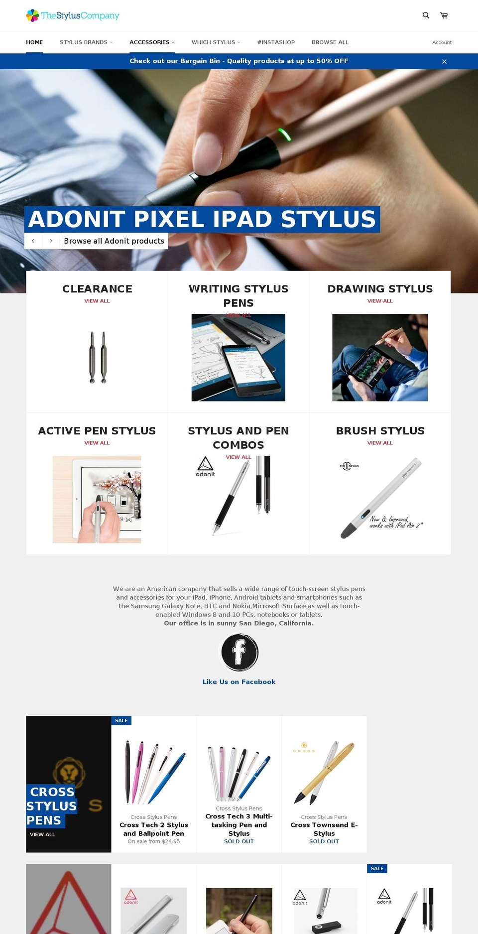 thestylusshop.com — Shopify storefront screenshot