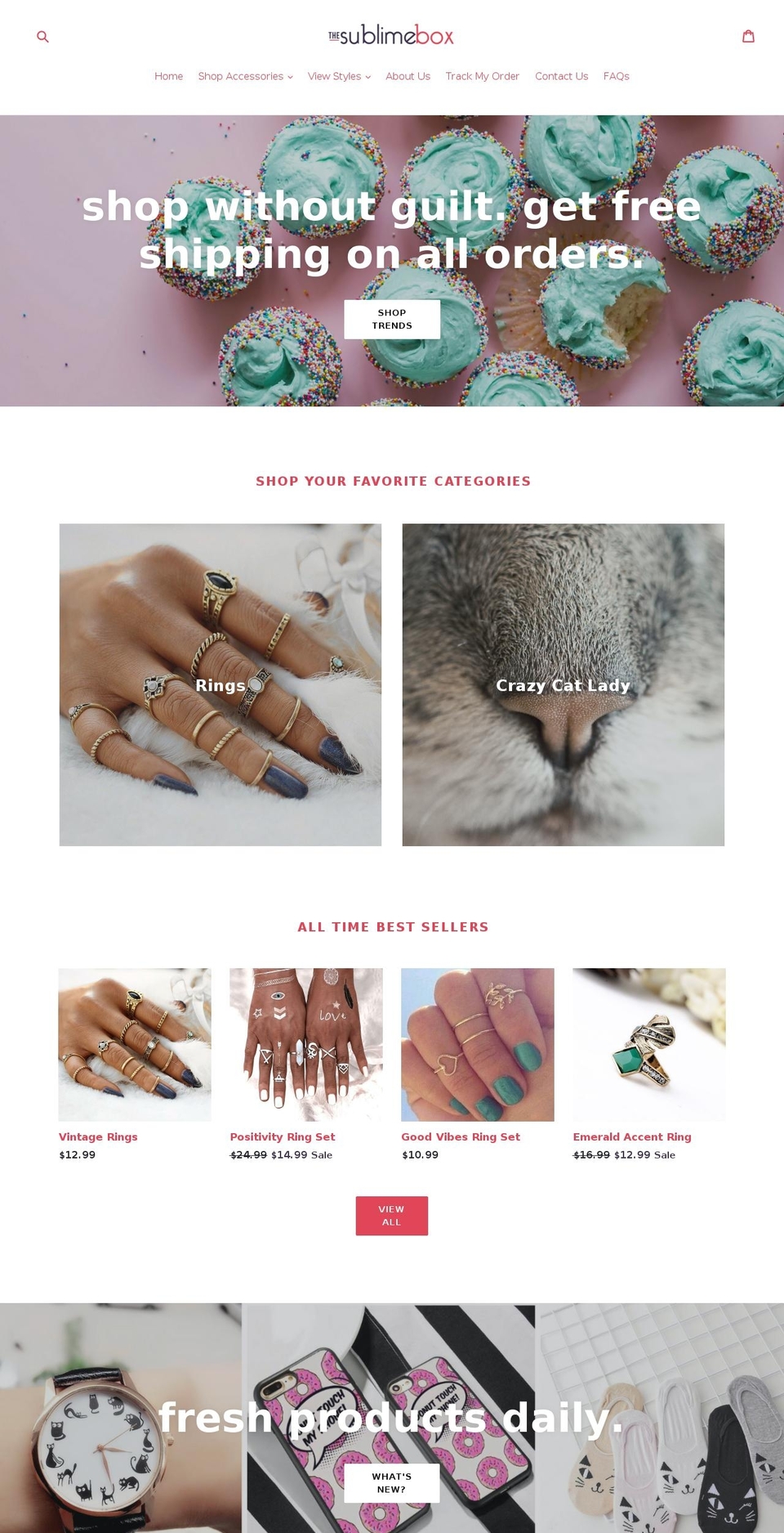 thesublimebox.com — Shopify storefront screenshot