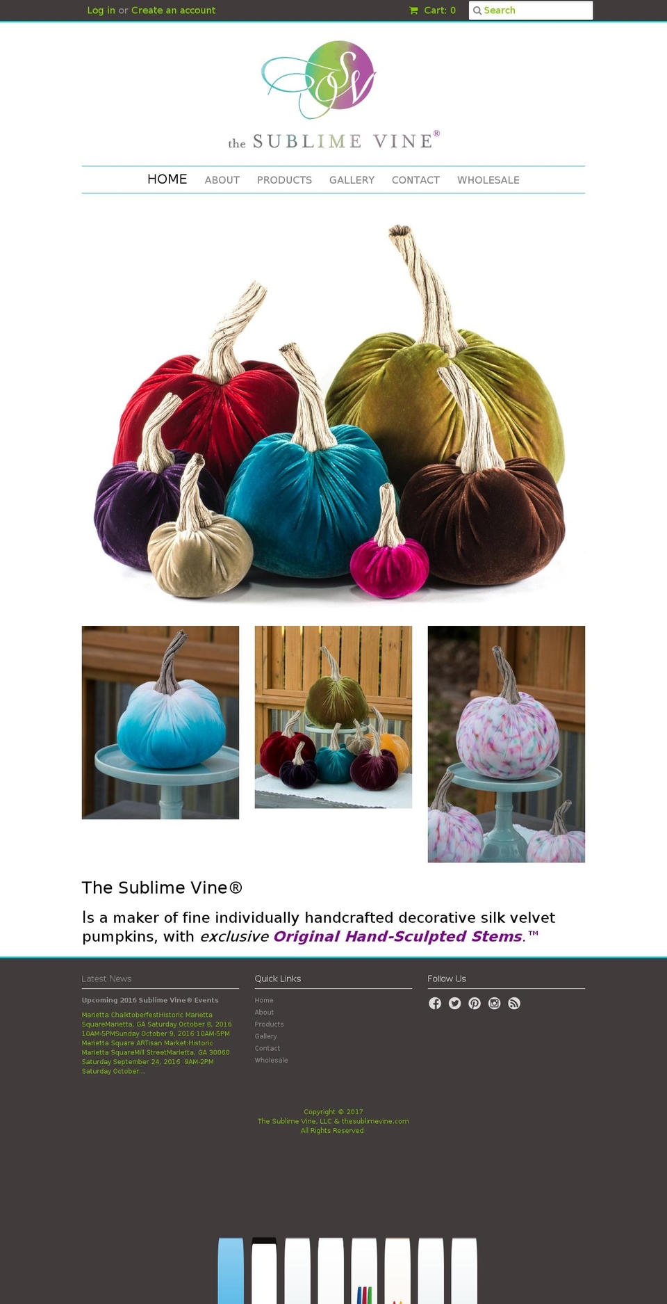 thesublimevine.biz shopify website screenshot