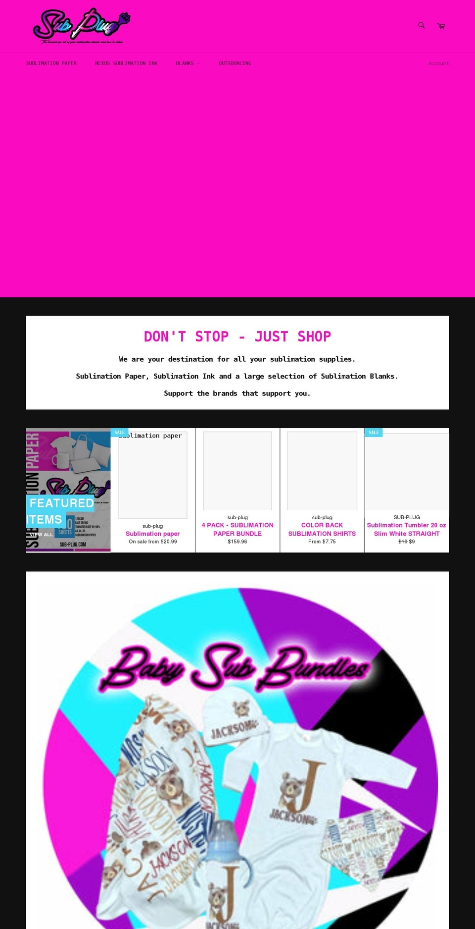 thesubplug.com shopify website screenshot