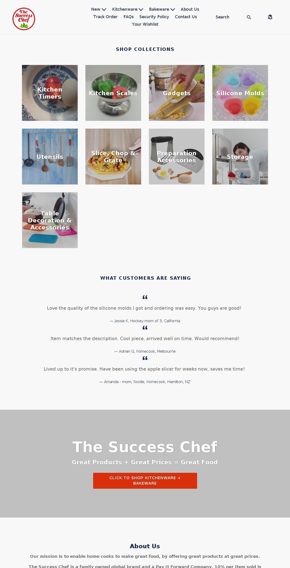 thesuccesschef.com shopify website screenshot