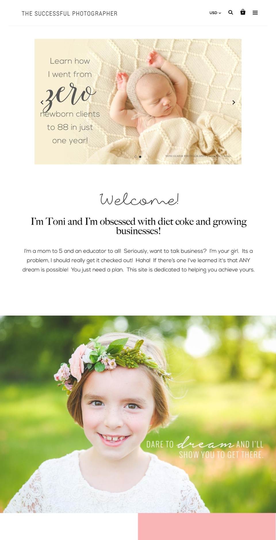 thesuccessfulphotographershop.com shopify website screenshot