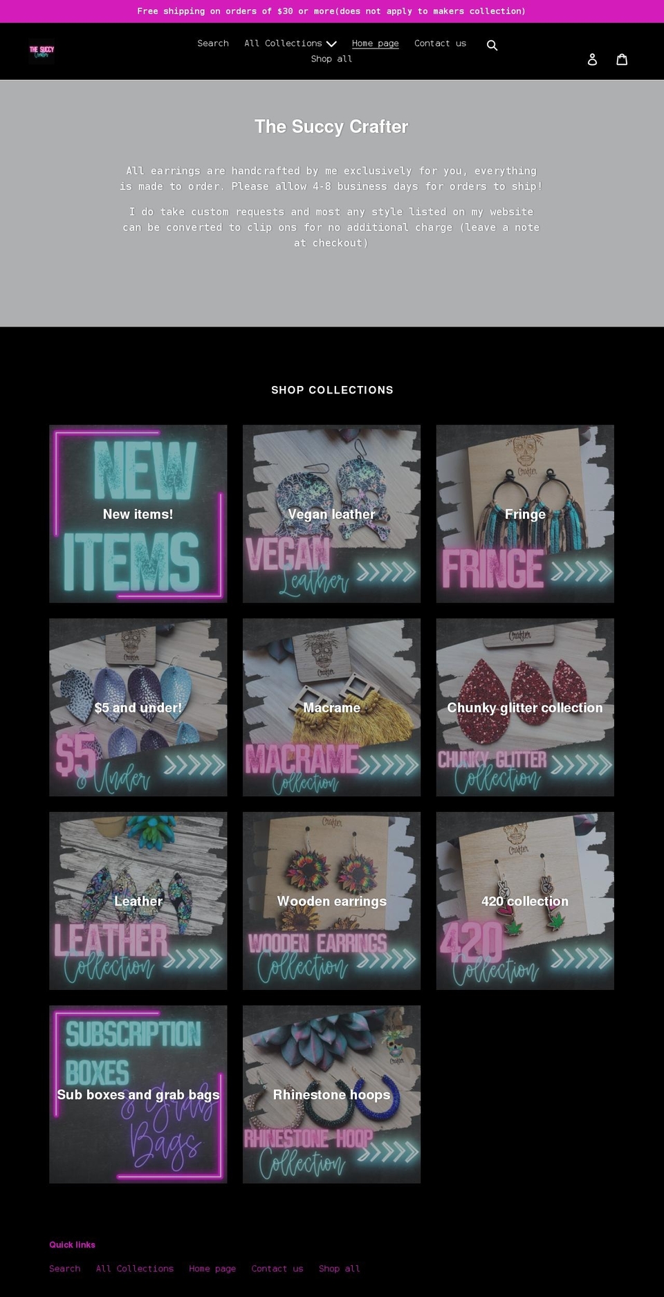 thesuccycrafter.com shopify website screenshot