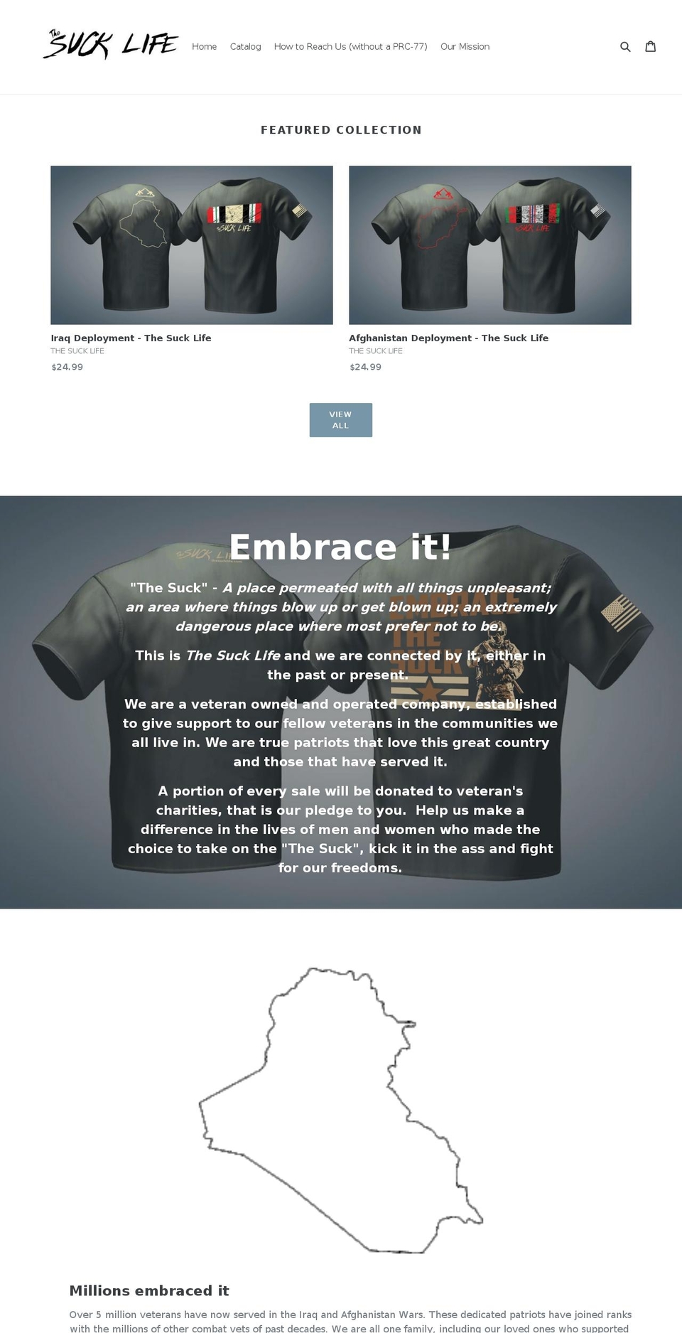 thesucklife.com — Shopify storefront screenshot