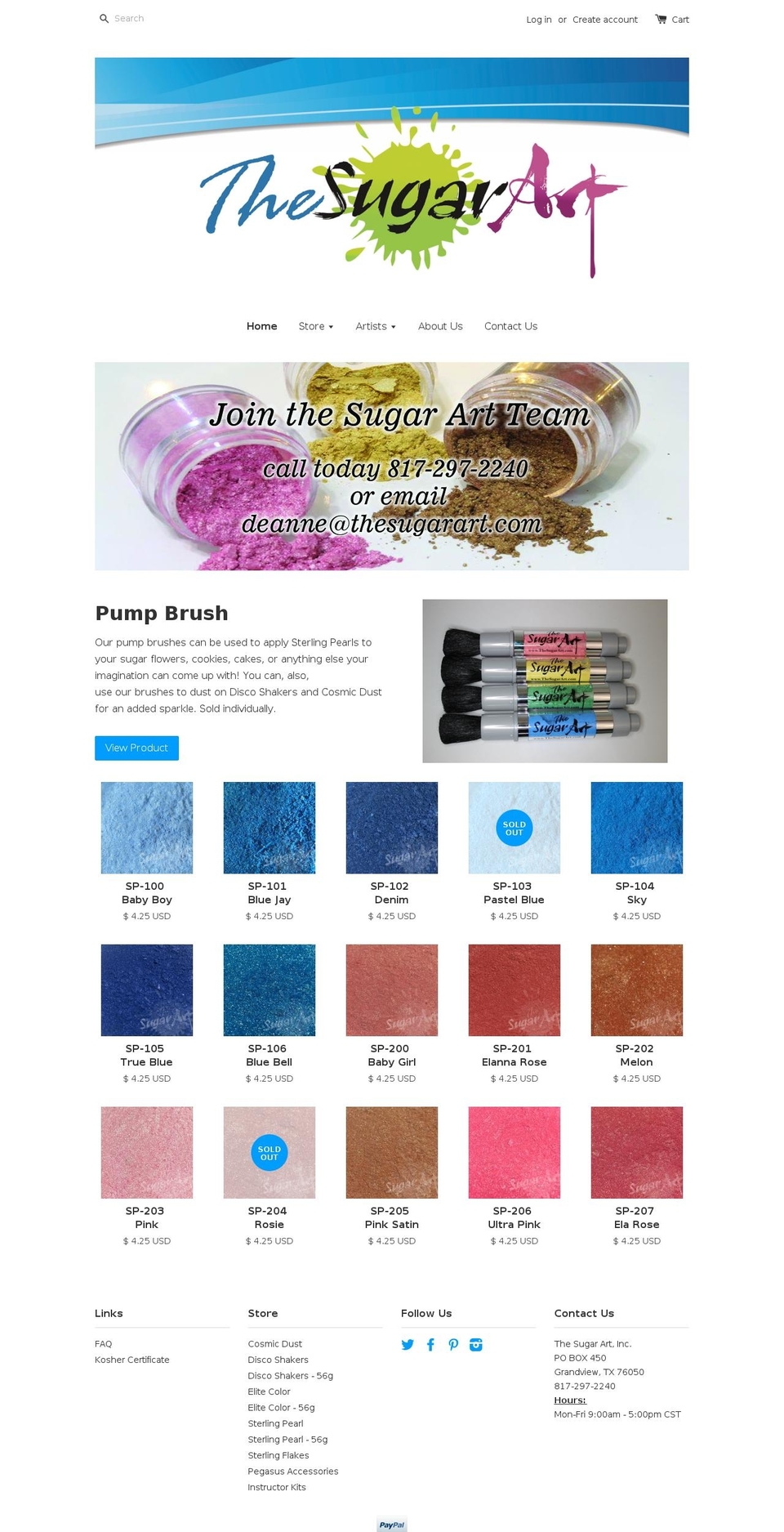 thesugarart.com shopify website screenshot