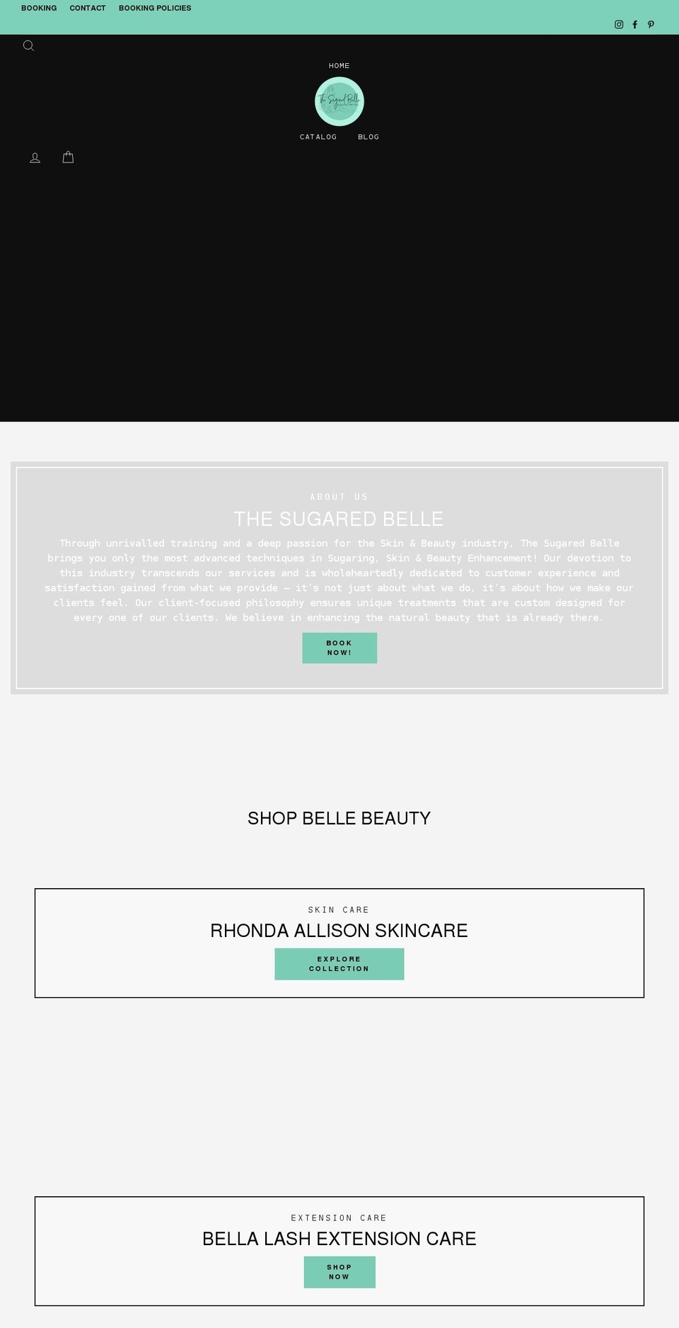 thesugaredbelle.com shopify website screenshot
