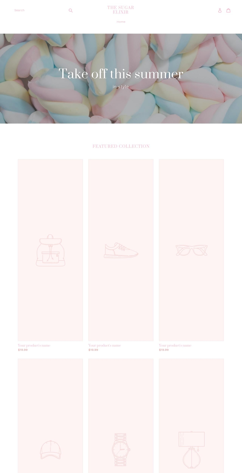 thesugarelixir.com — Shopify storefront screenshot