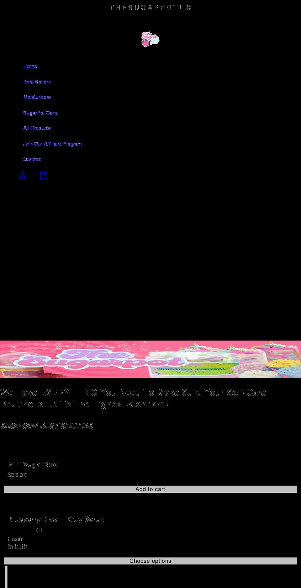 thesugarpotllc.com shopify website screenshot