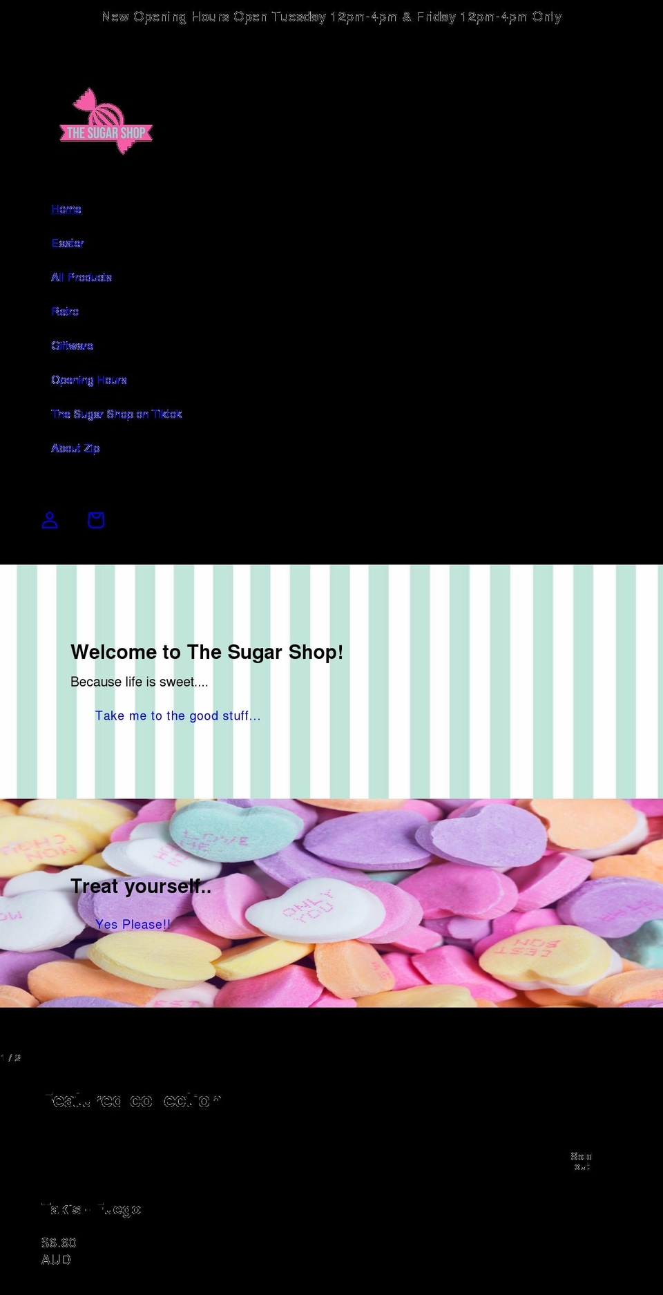 thesugarshop.com.au shopify website screenshot