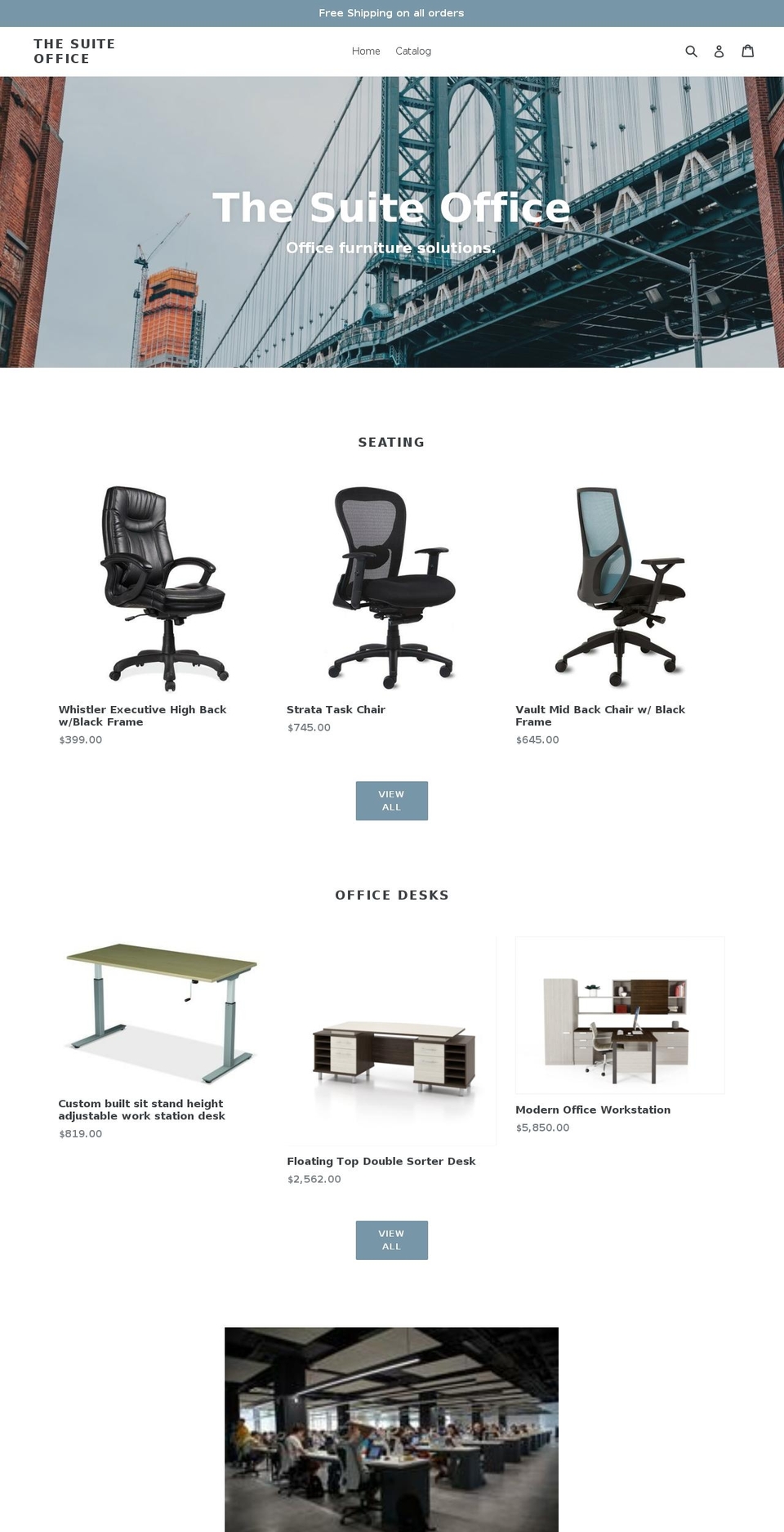 thesuiteoffice.com shopify website screenshot