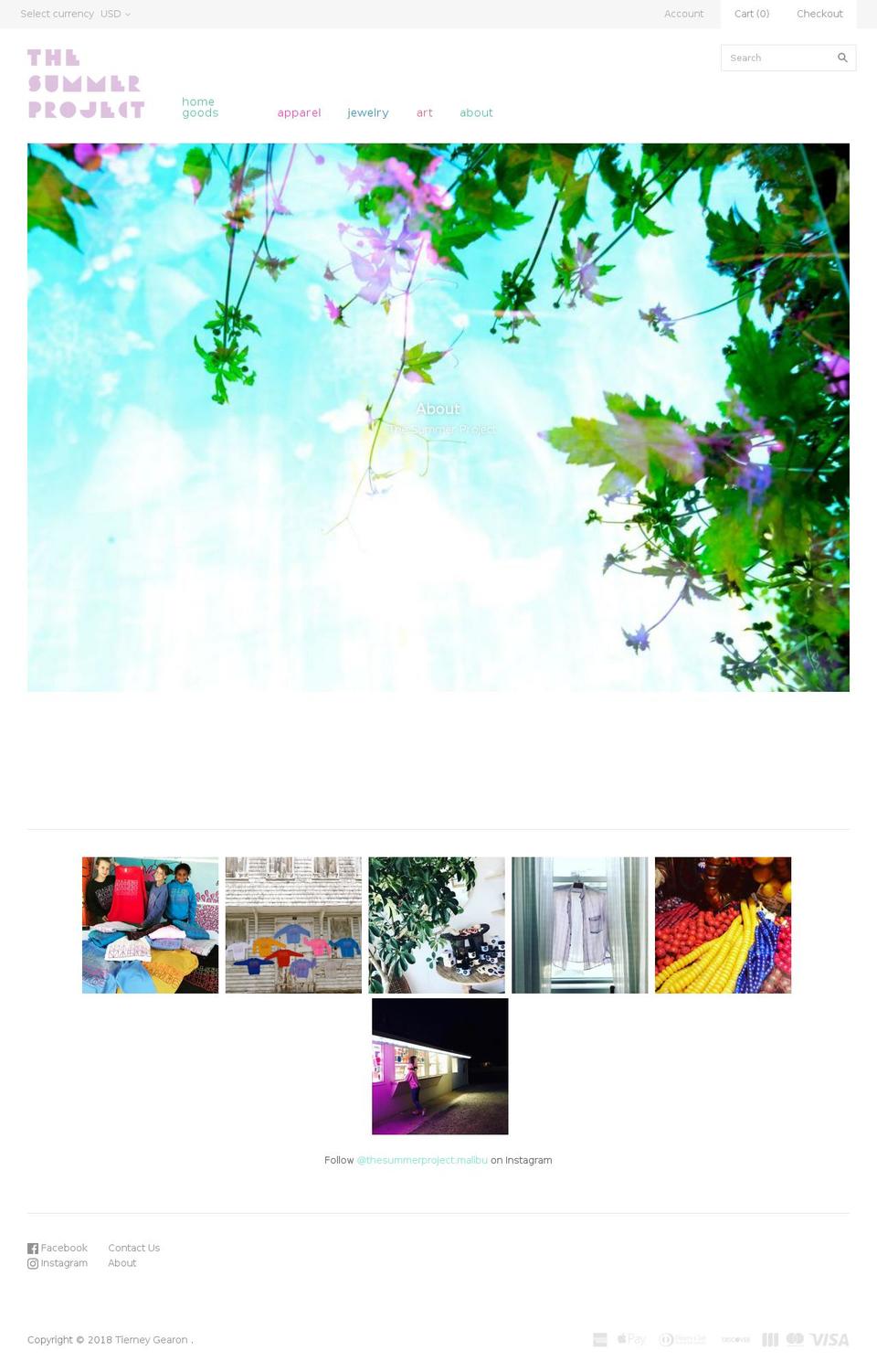 thesummerproject.com — Shopify storefront screenshot
