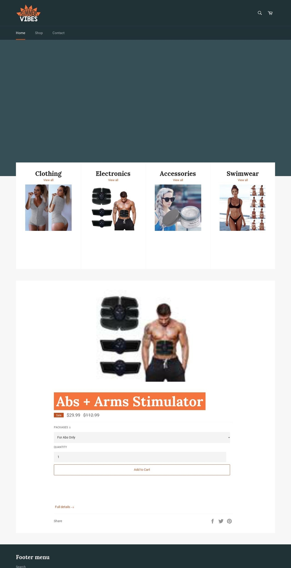 thesummervibe.com — Shopify storefront screenshot