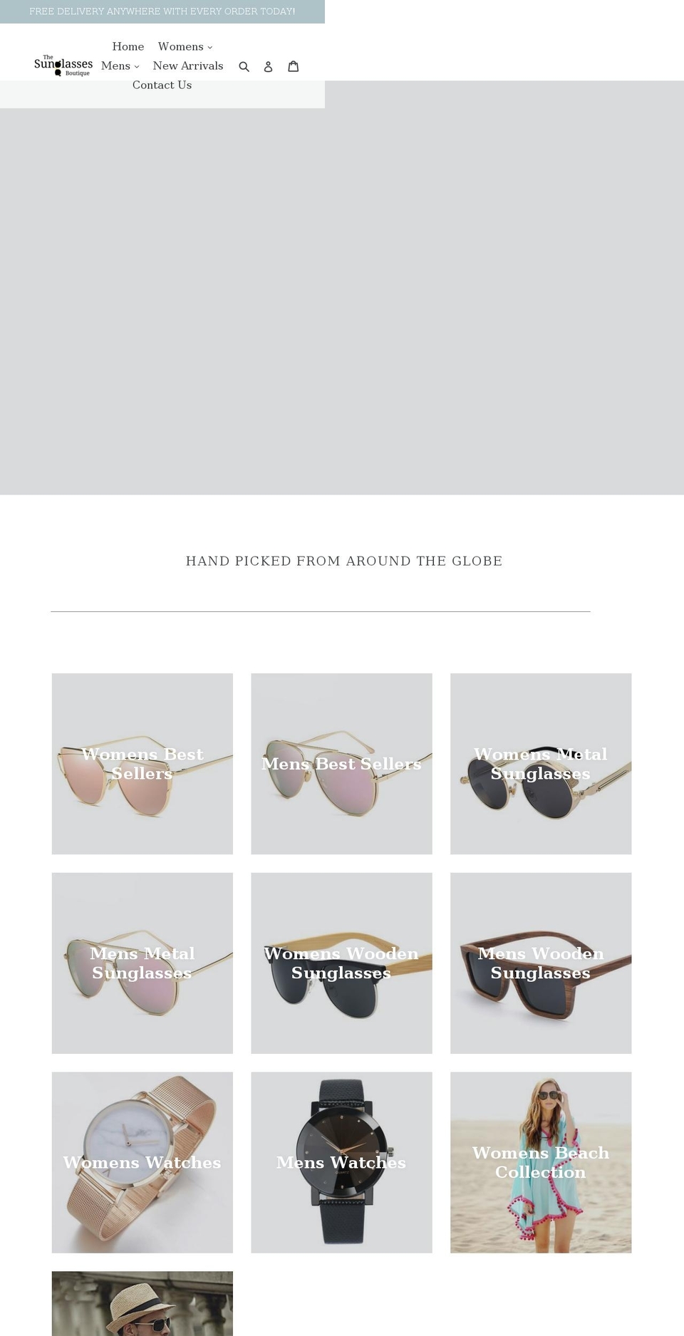 thesunglassesboutique.com — Shopify storefront screenshot