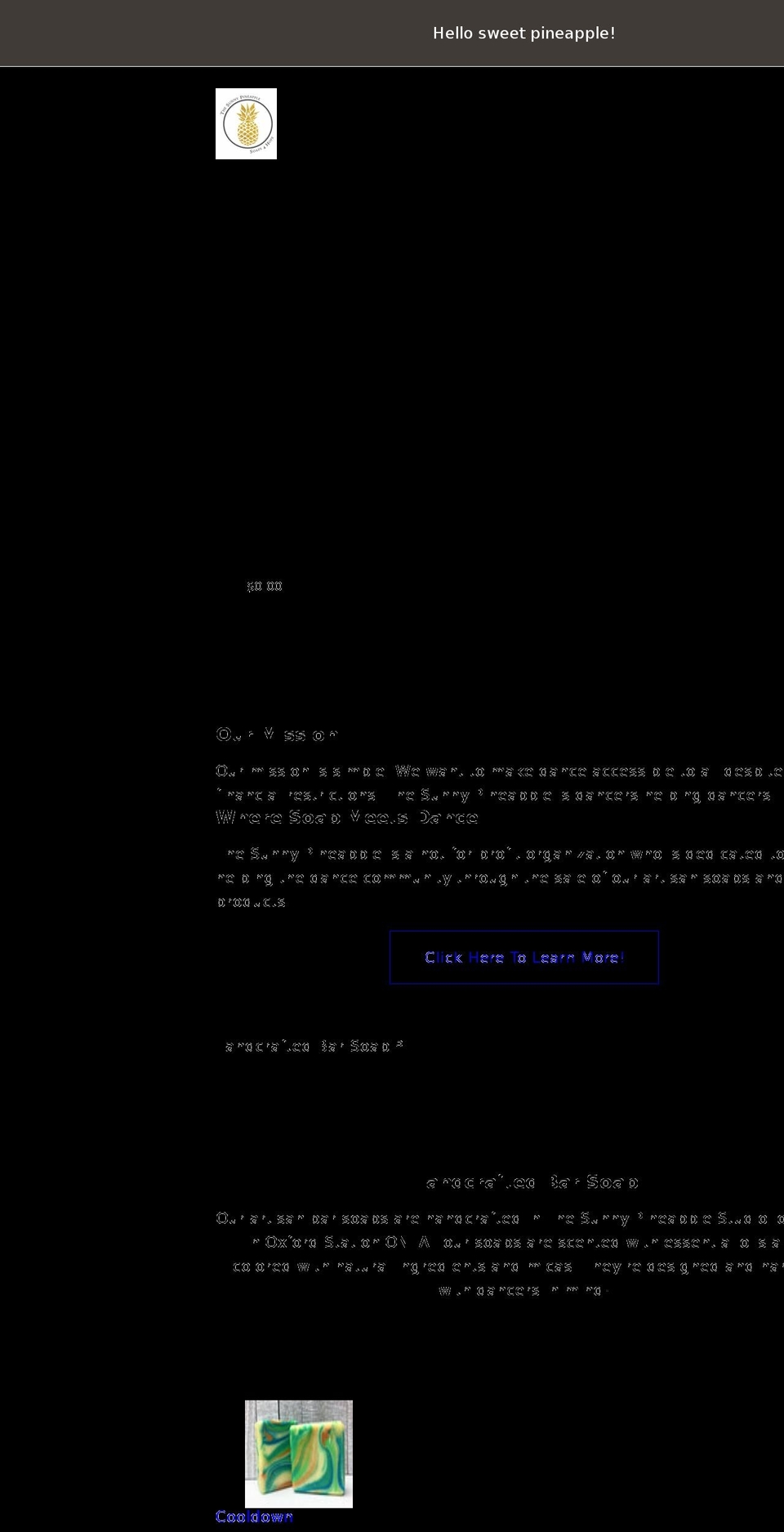 thesunnypineapple.com shopify website screenshot