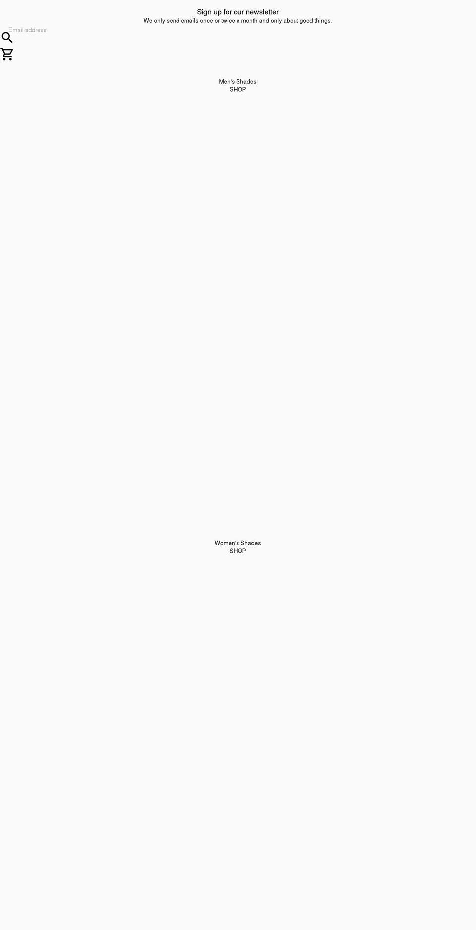 thesunnyshades.com shopify website screenshot