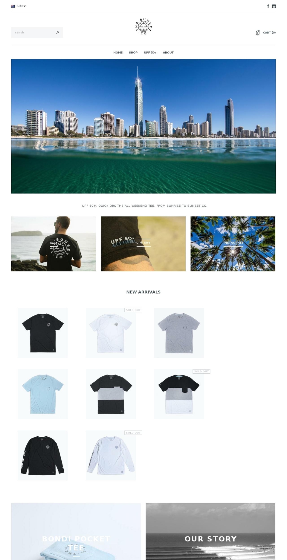 thesunsetco.com — Shopify storefront screenshot