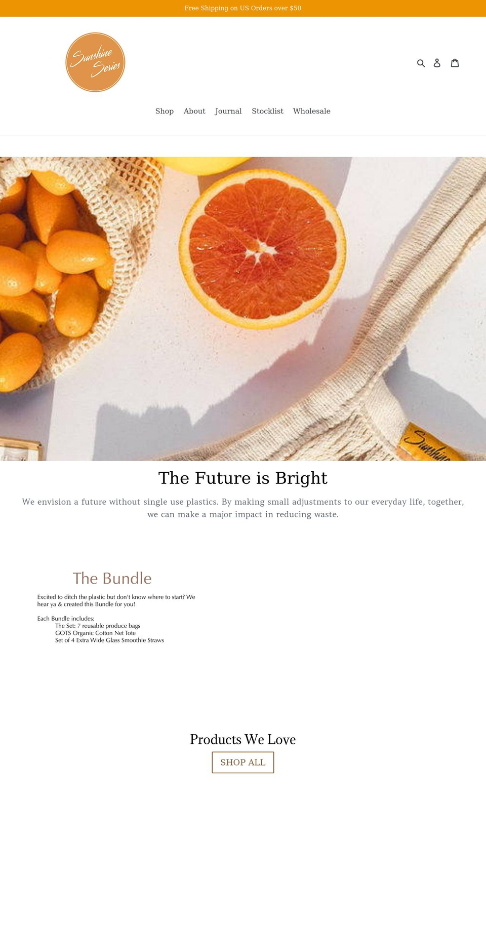 thesunshineseries.com shopify website screenshot