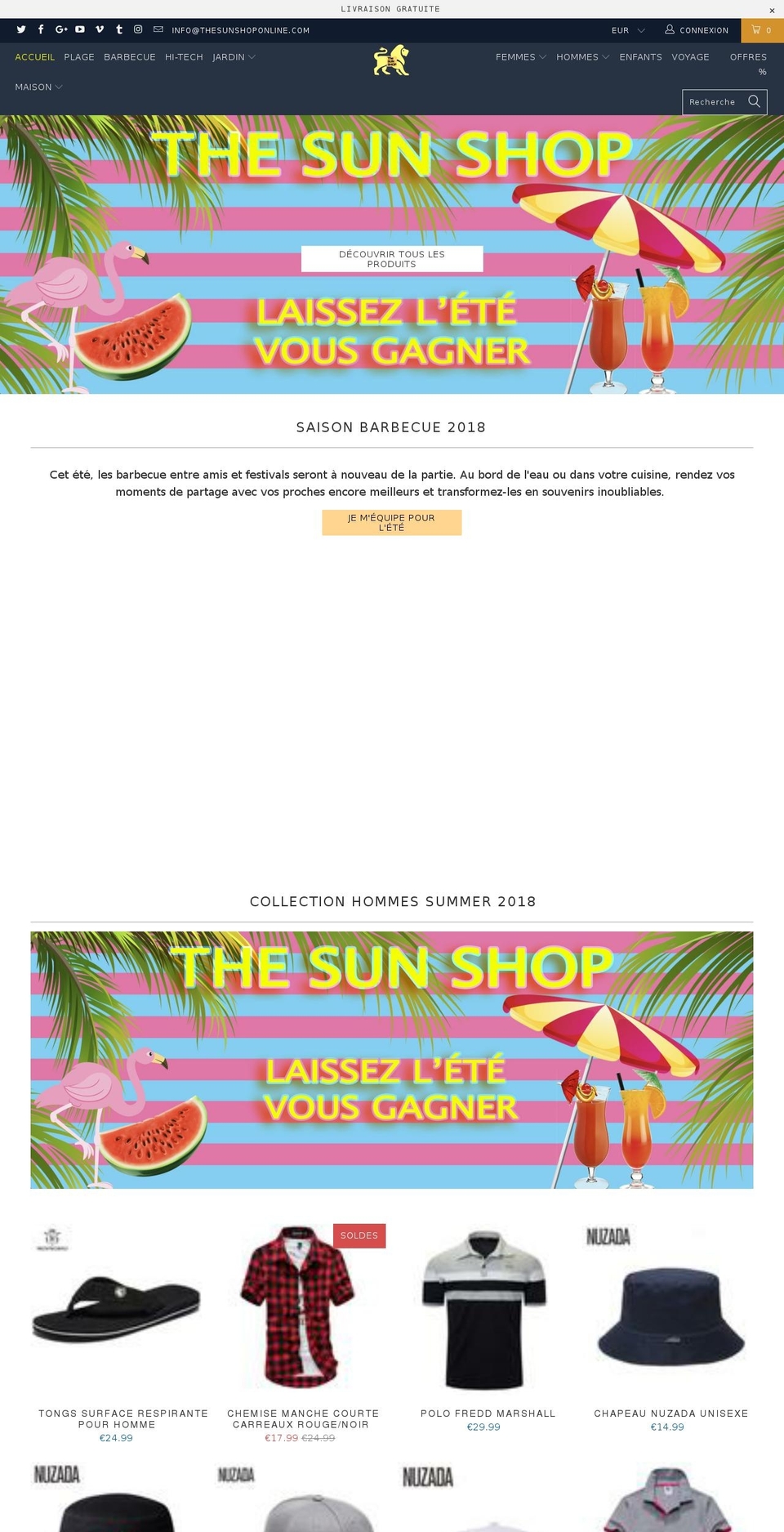 thesunshoponline.com — Shopify storefront screenshot