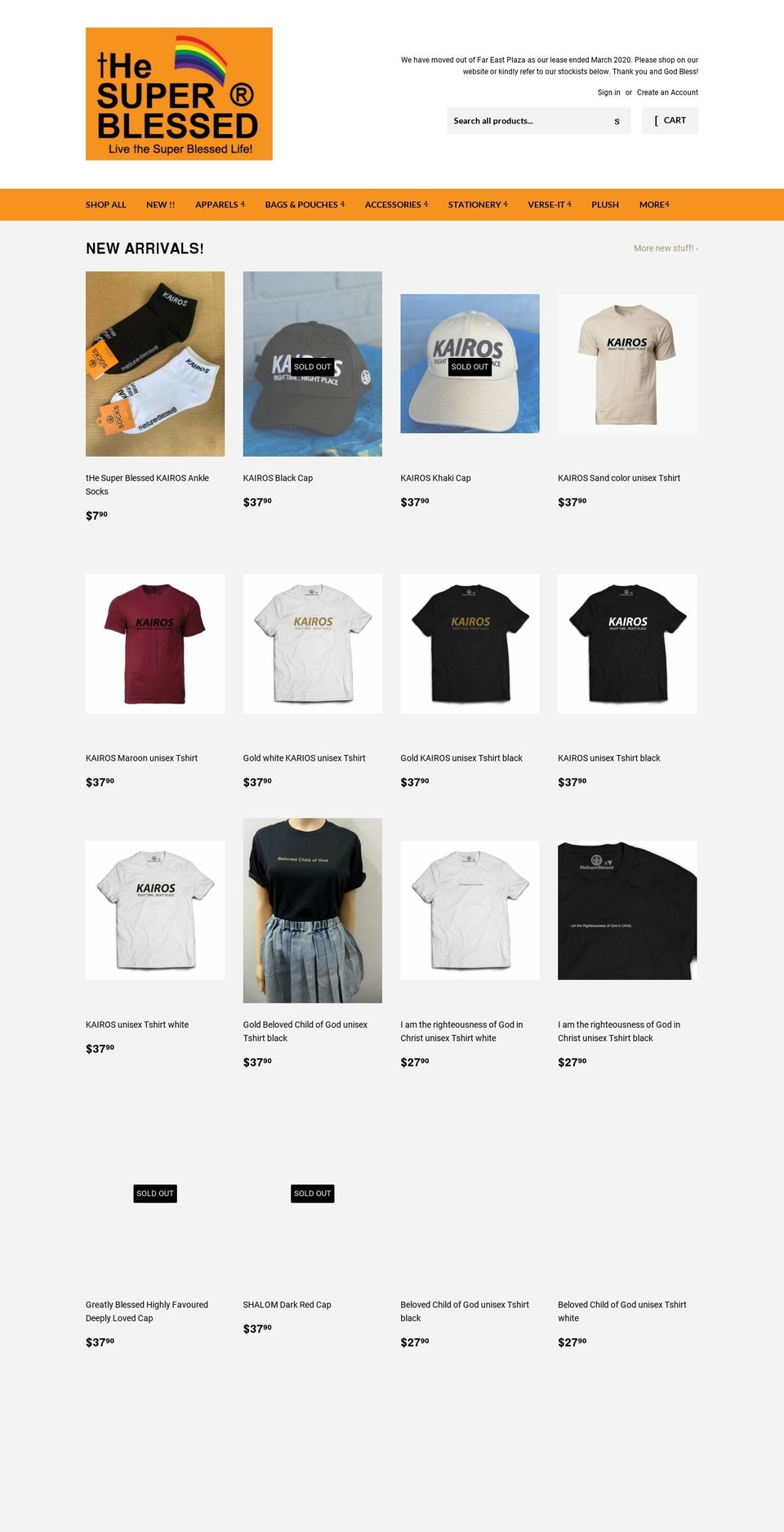 thesuperblessed.com shopify website screenshot