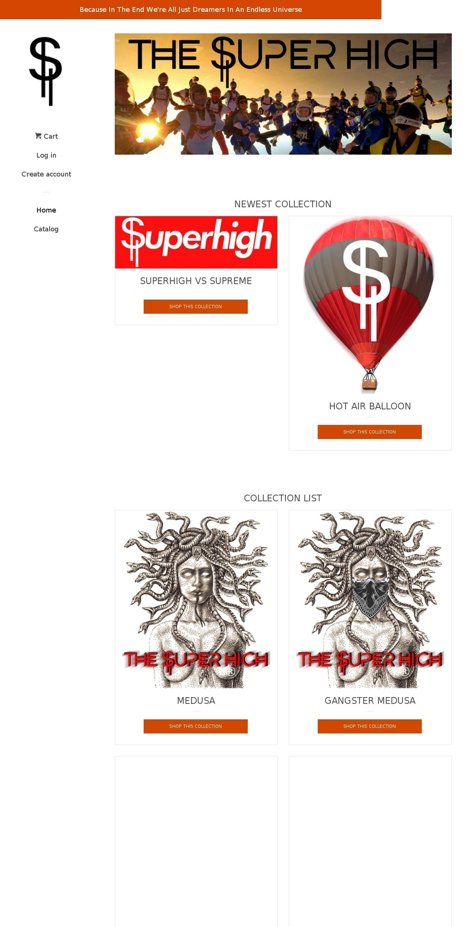 thesuperhigh.com — Shopify storefront screenshot