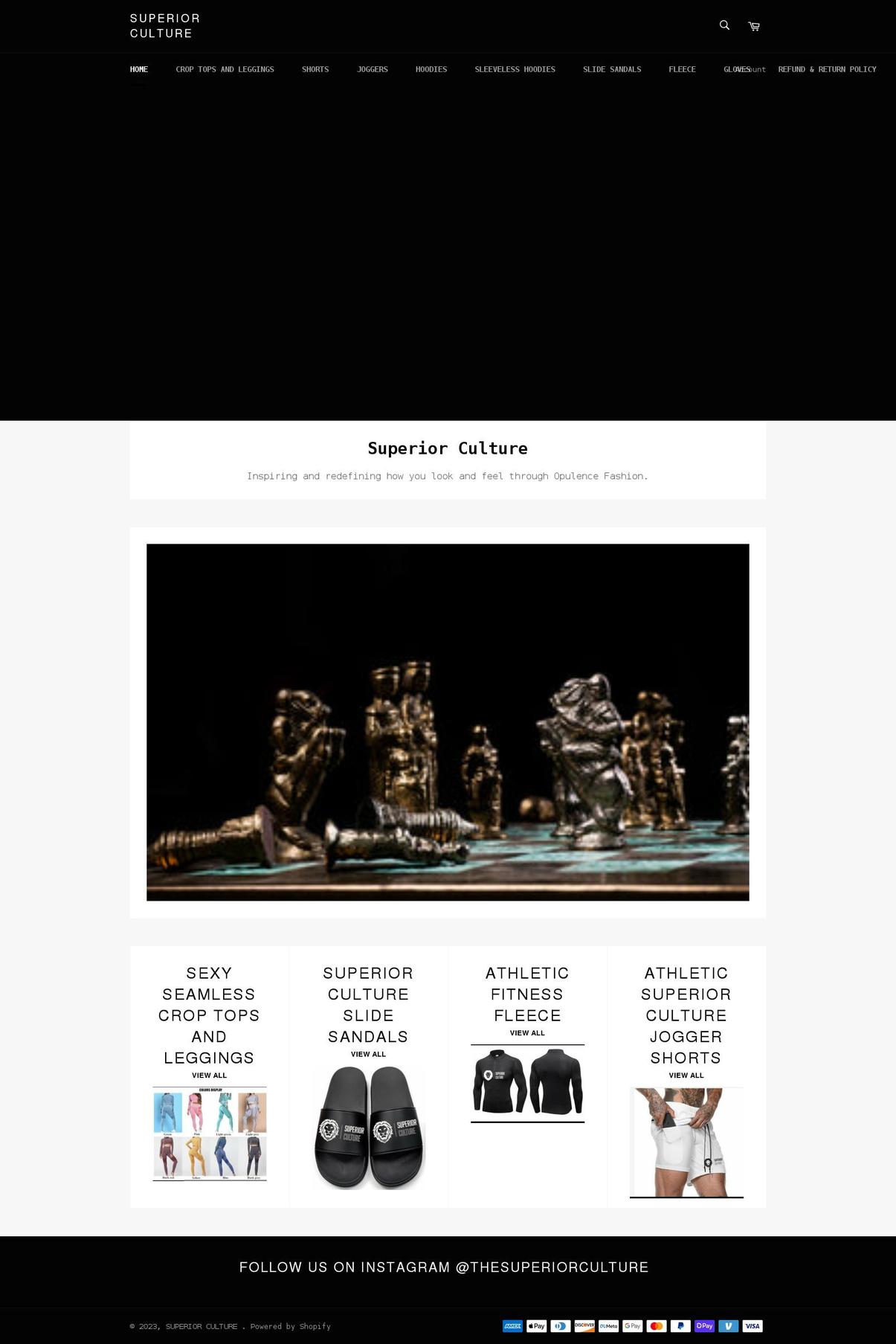 thesuperiorculture.com shopify website screenshot
