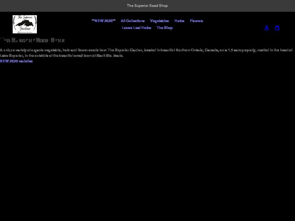 thesuperiorgardener.ca shopify website screenshot