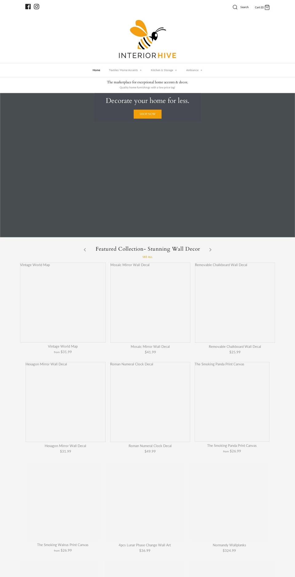 thesuperiorinterior.com — Shopify storefront screenshot