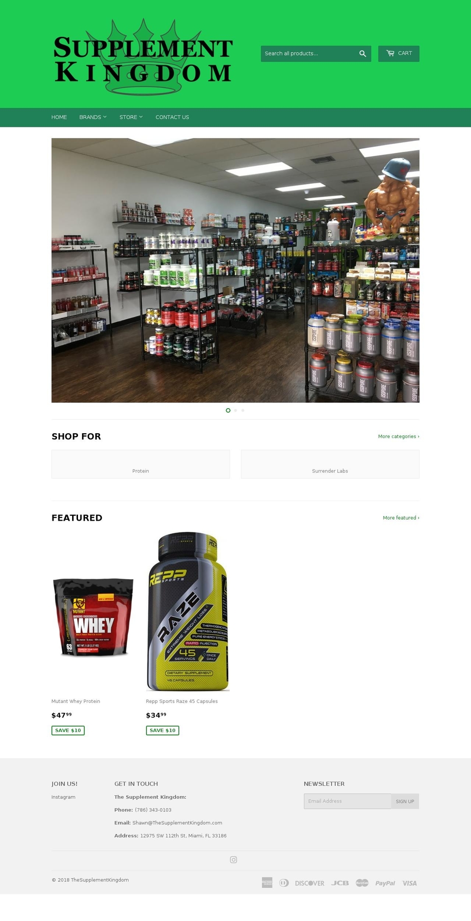 thesupplementkingdom.com shopify website screenshot