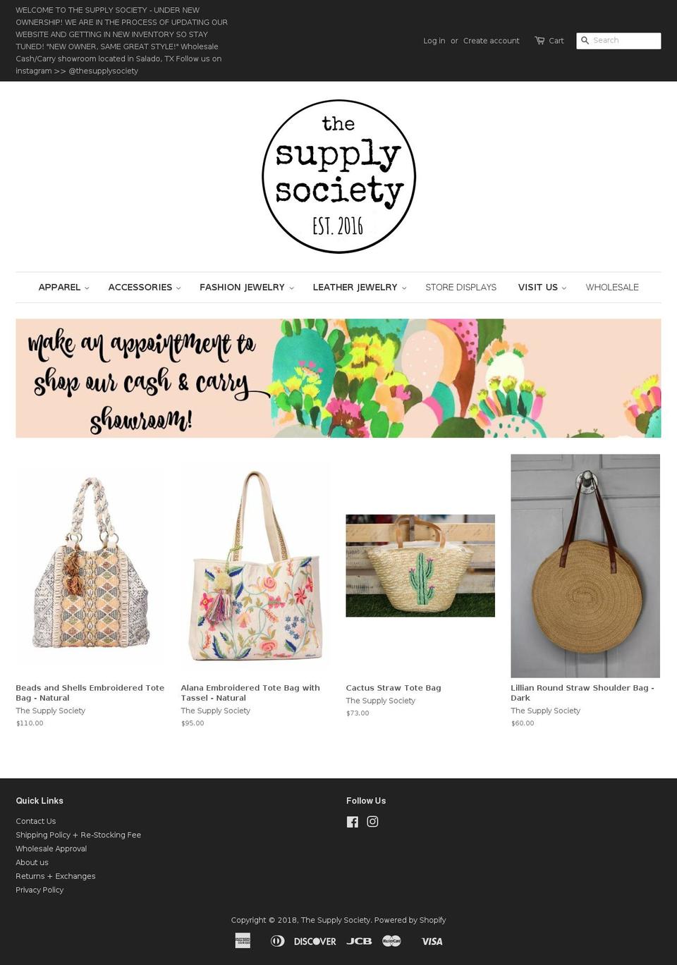 thesupplysociety.com shopify website screenshot